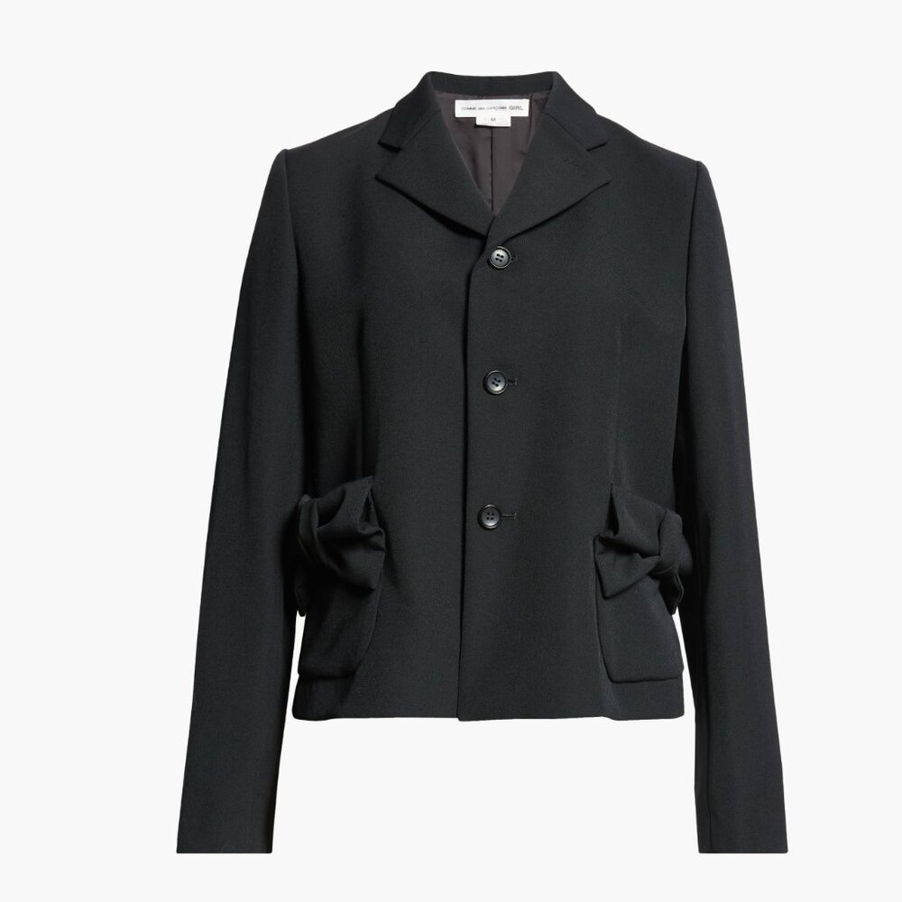 Comme des Garçons Girl Bow Pockets Wool Gabardine Jacket - Size M - NWT